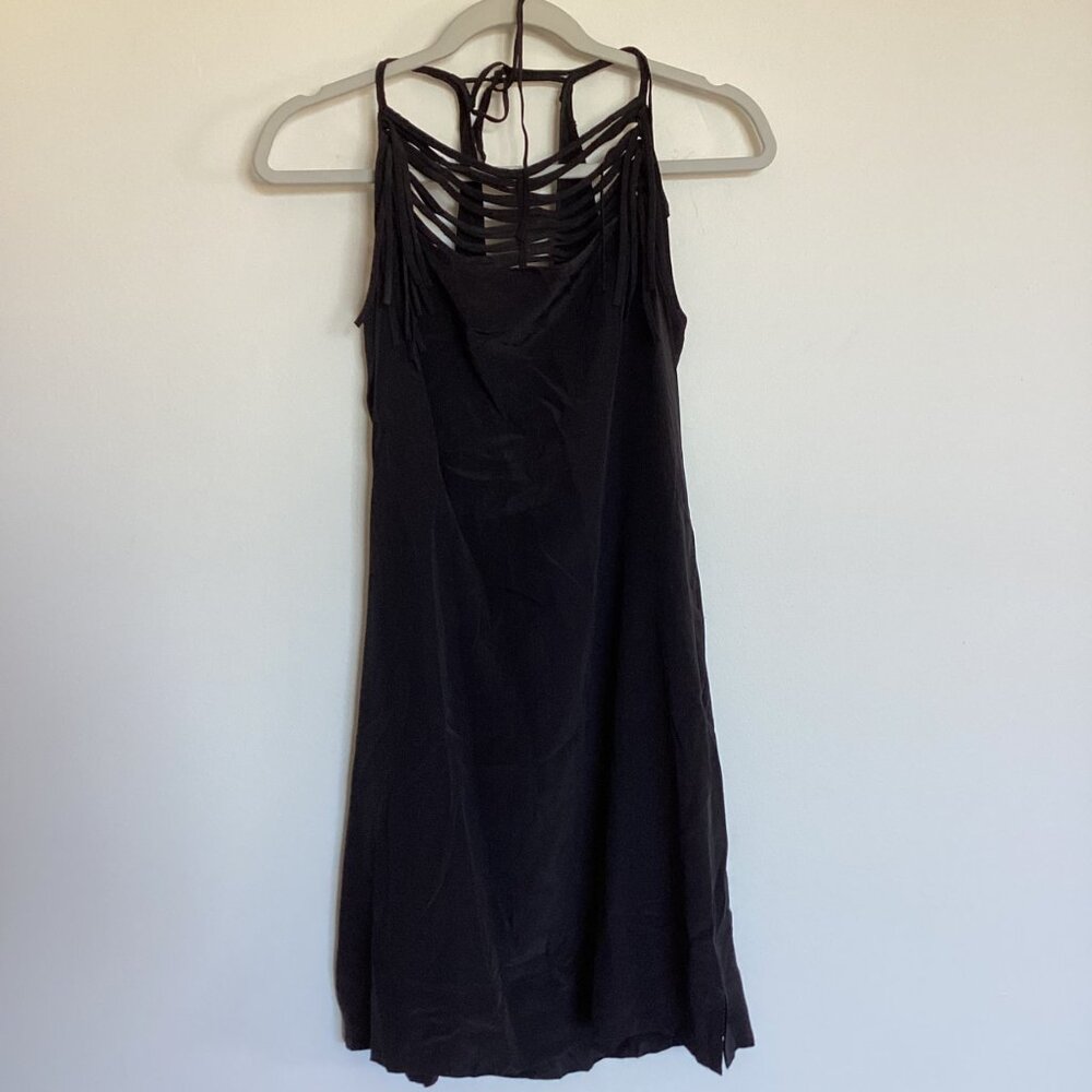 NWT BCBG Max Azria "Tamsyn" 100% Silk Slip Dress Black Size Small